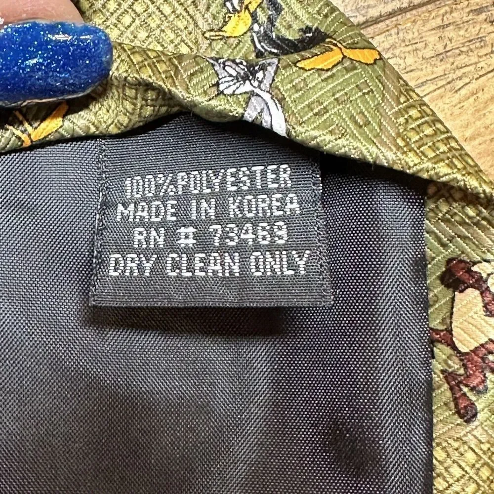 Vintage Looney Tunes Mania‎ Taz Daffy Duck Bugs Bunny Neck Tie 1999, 4